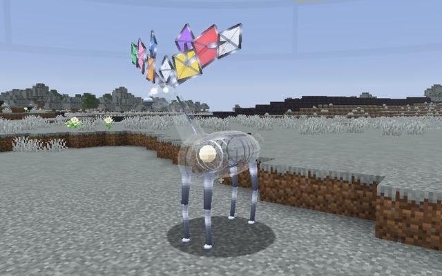 The same Tracery Elk after the player coloured its antlers