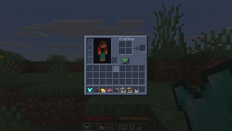 Inventário com o preset Dark